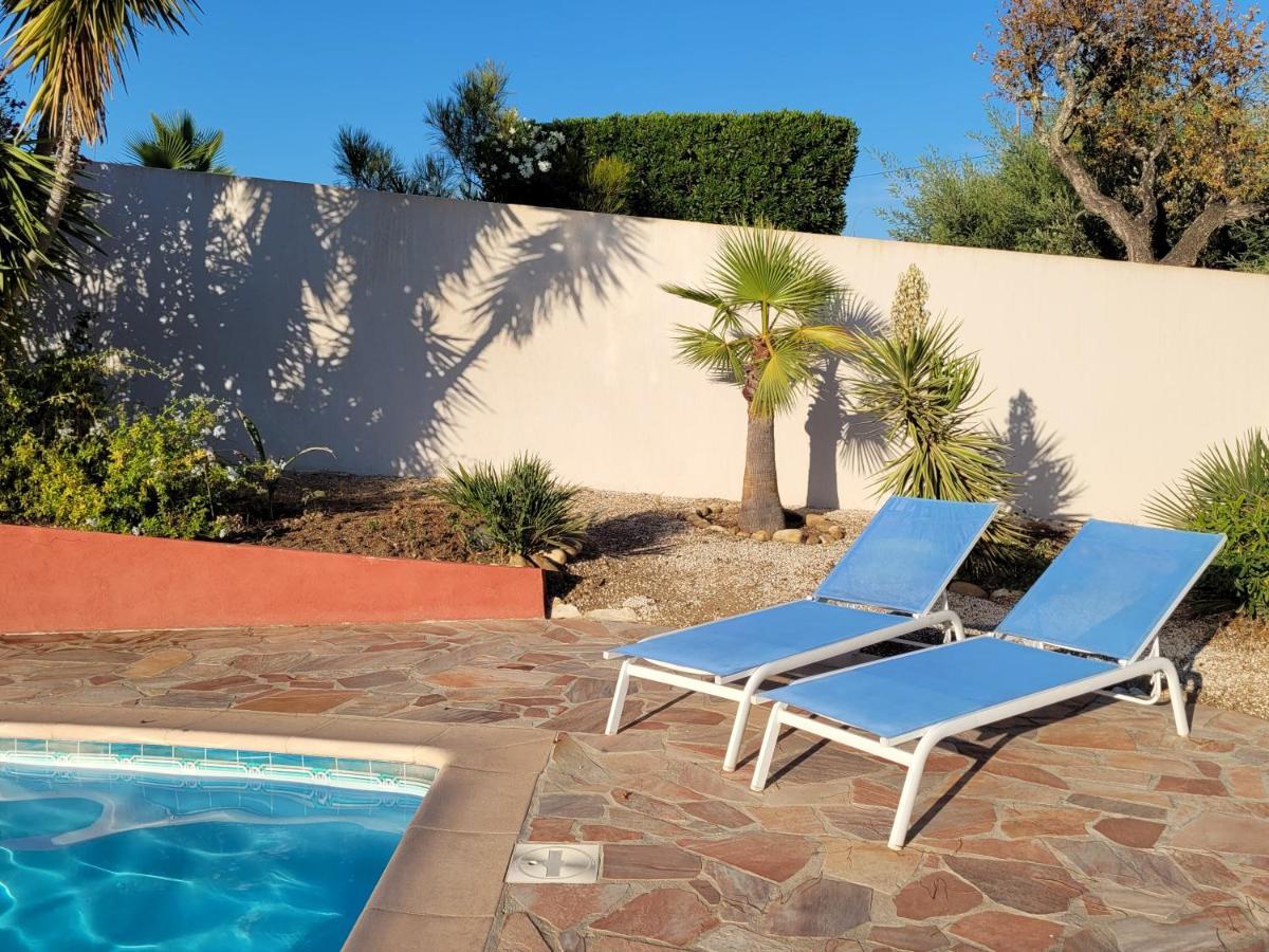Villa Palm' Issambres 6-7 Personnes, Clim, Avec Piscine, Jardin Et Parking Prives La Garonnette-Plage Luaran gambar