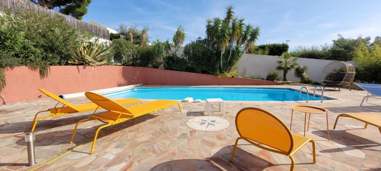 Villa Palm' Issambres 6-7 Personnes, Clim, Avec Piscine, Jardin Et Parking Prives La Garonnette-Plage Luaran gambar
